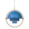 Gubi Multi-Lite Hängelampe 36 Cm, Messing / Nordic Blue Matt -Heimdekoration Rabatt gubi multi lite hangelampe 36 cm 16