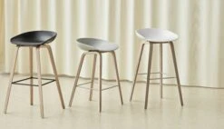 Hay AAS 32 Barhocker Hoch, Mit Wasserlack Behandelte Eiche / Soft Black -Heimdekoration Rabatt hay about a stool aas 32 barhocker hoch 10