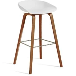 Hay AAS 32 Barhocker Hoch, Mit Lack Auf Wasserbasis Lackiert Walnussholz / Weiß