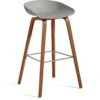 Hay AAS 32 Barhocker Hoch, Mit Lack Auf Wasserbasis Lackiert Walnussholz / Concrete -Heimdekoration Rabatt hay about a stool aas 32 barhocker hoch 20