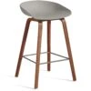 Hay AAS 32 Barhocker Niedrig, Mit Lack Auf Wasserbasis Lackiert Walnussholz / Grau -Heimdekoration Rabatt hay about a stool aas 32 barhocker kurz 12