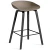 Hay AAS 32 Barhocker Niedrig, Mit Wasserlack Behandelte Eiche Schwarz / Khaki -Heimdekoration Rabatt hay about a stool aas 32 barhocker kurz 3