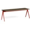 Hay Pyramid 11 Bank 140x40 Cm, Geräucherte Eiche / Tomato Red -Heimdekoration Rabatt hay pyramid bench 11 red frame 140x40 smoked oak 0