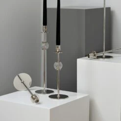 La Luna Candlestick Nickel Plated Brass, 40 Cm 13 La Luna Candlestick Nickel Plated Brass, 40 Cm -Heimdekoration Rabatt hilke collection la luna candlestick nickel plated brass 7