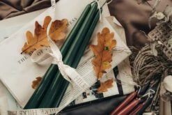 Tafelkerzen 6 Stk., Dark Green Gloss -Heimdekoration Rabatt hilke collection tafelkerzen 6 stk 53