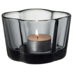Iittala Alvar Aalto Windlicht, 6 Cm/ Grau