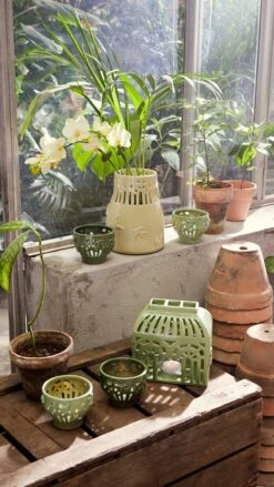 Kähler Orangery Kerzenhalter Ø9,5 Cm, Garden Green -Heimdekoration Rabatt kahler orangery ljuslykta 95 cm green garden 4