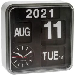 Karlsson Mini Flip Wall Clock, Silver