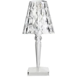 Kartell Big Battery Tischlampe Tragbar, Transparent
