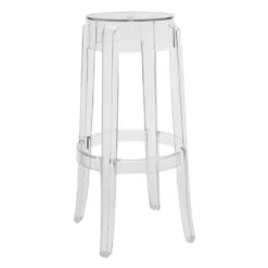 Kartell Charles Ghost-Barhocker 75 Cm, Kristall