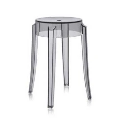Kartell Charles Ghost Hocker, Dunkelgrau