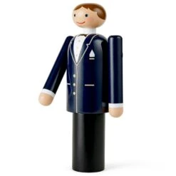 Kay Bojesen Groom Holzfigur, Schwarz/Schwarz / Weiß -Heimdekoration Rabatt kay bojesen groom bla svart vit 4