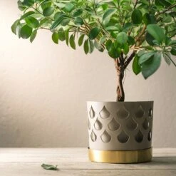 Klong Trio Drop Topf Beige, 18 Cm / Medium -Heimdekoration Rabatt klong trio drop topf beige 2