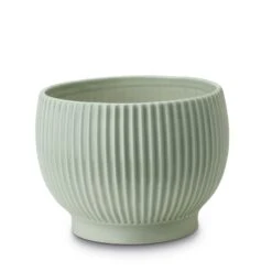 Knabstrup Keramik Übertopf Profiliert Ø14,5 Cm, Mint Green