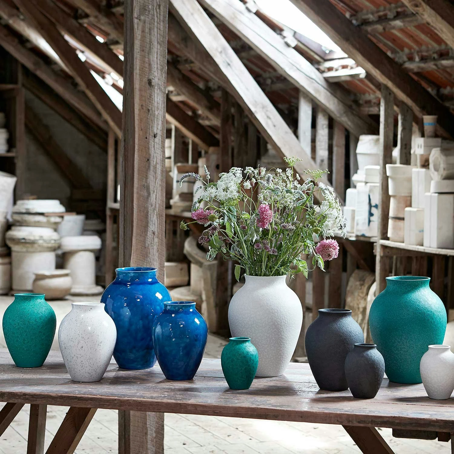 Knabstrup Keramik Vase 12,5 Cm, Green 4 Knabstrup Keramik Vase 12,5 Cm, Green – Bild 2