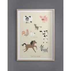 At The Farm Poster, 50x70 Cm -Heimdekoration Rabatt kunskapstavlan at the farm poster 1