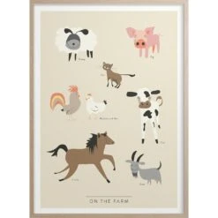 At The Farm Poster, 50x70 Cm