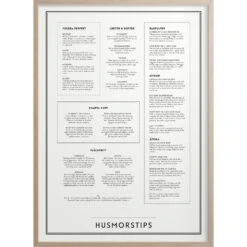 Housewife Tips Poster, 30x40 Cm