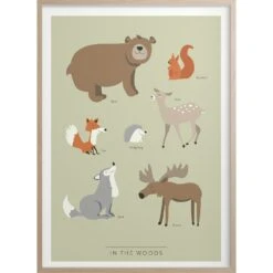 In The Woods Poster, 30x40 Cm
