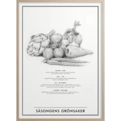 Seasonal Vegetables Poster 30x40 Cm