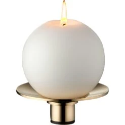 LIND DNA Lind Curve Tray Kerzenständer, Gold