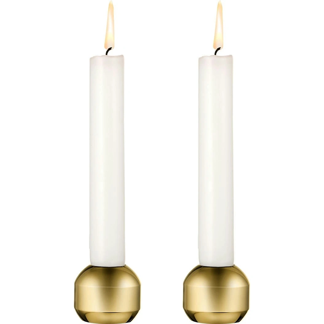 LIND DNA Silhouette 34 Kerzenhalter 2-er Set, Gold 3 LIND DNA Silhouette 34 Kerzenhalter 2-er Set, Gold