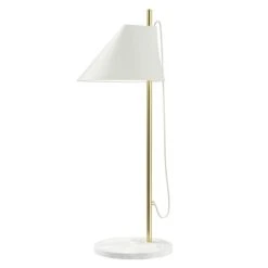 Louis Poulsen Yuh Table Lamp, Brass/White