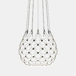 Luceplan Mesh Wireless Suspension, Ø80 Cm / 1m -Heimdekoration Rabatt luceplan mesh suspension 80 cm 1