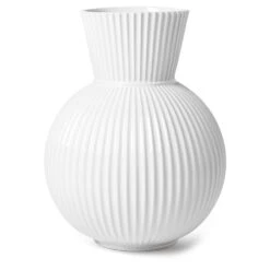 Lyngby Porcelæn Tura-Vase Weiß, 34 Cm