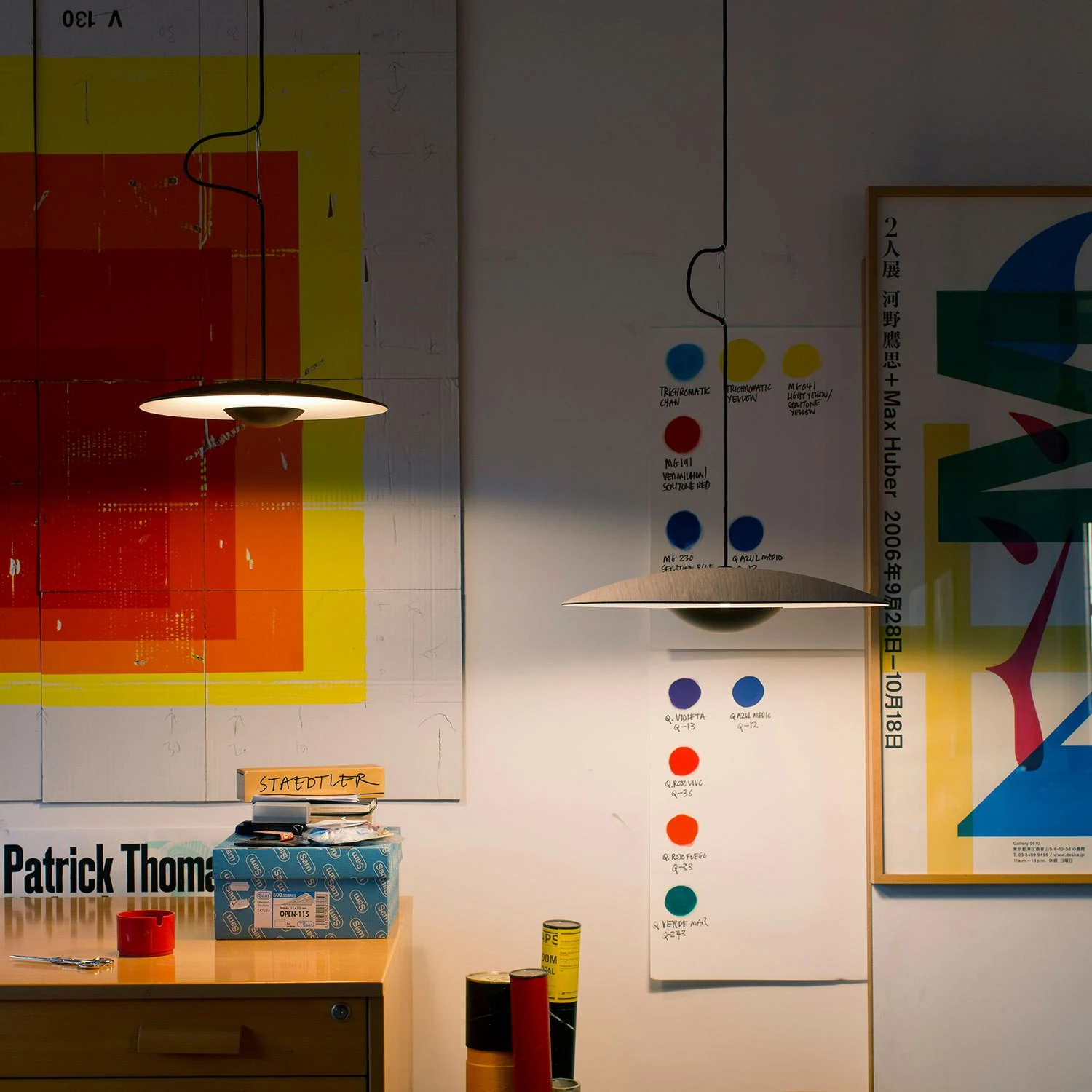 Marset Ginger Deckenleuchte Ø42cm, Eiche 4 Marset Ginger Deckenleuchte Ø42cm, Eiche – Bild 2