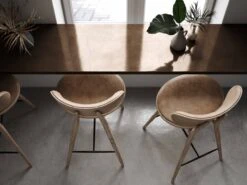 Mater The High Stool Backrest Barstuhl, Schwarz Lackiert Buche -Heimdekoration Rabatt mater the high stool backrest barstuhl 2