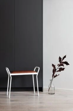 Maze Anyone Hocker, Weiß/Vintage Cognac -Heimdekoration Rabatt maze anyone hocker 10