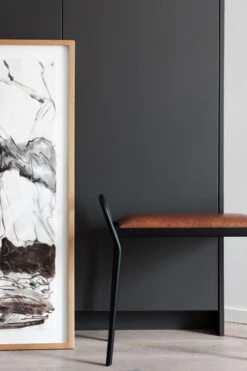 Maze Anyone Hocker, Schwarz/Vintage Cognac -Heimdekoration Rabatt maze anyone hocker 5