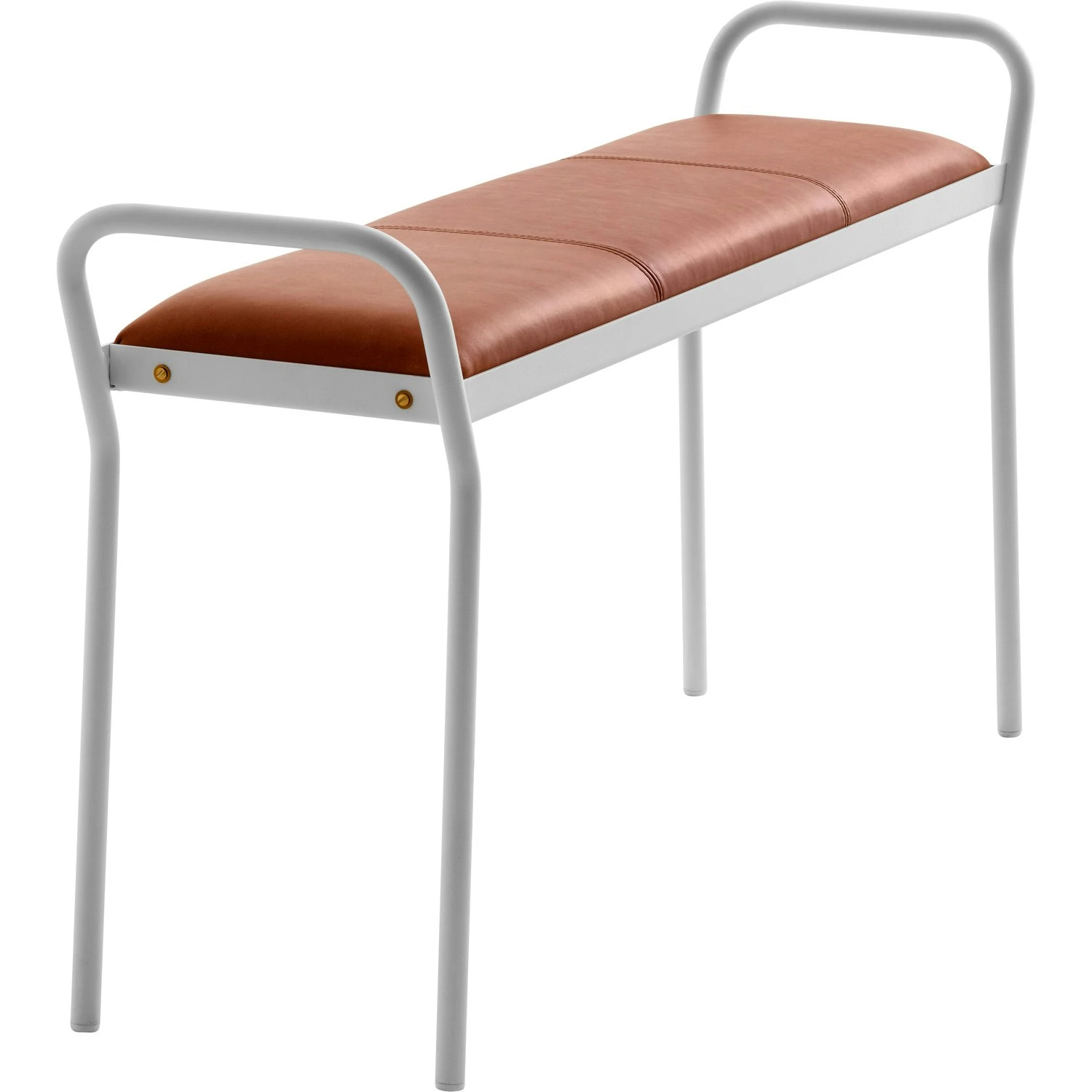 Maze Anytwo Hocker, Weiß/ Vintage Cognac 4 Maze Anytwo Hocker, Weiß/ Vintage Cognac – Bild 2