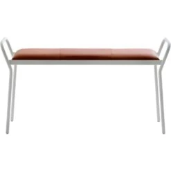 Maze Anytwo Hocker, Weiß/ Vintage Cognac