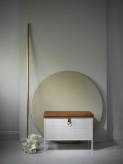 Maze Frank Aufbewahrungsbank, Weiß/Cognac -Heimdekoration Rabatt maze frank aufbewahrungsbank 3