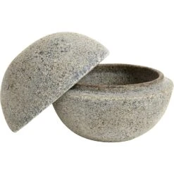 Muubs Stain Bonbonniere Terrakotta 15x13 Cm, Graubraun -Heimdekoration Rabatt muubs bonbonniere stain gray brown 1