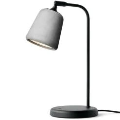 New Works Material Table Lamp, Light Gray Concrete