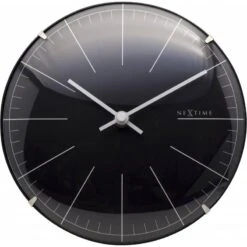 NeXtime Big Stripe Mini Dome Wall Clock, Black