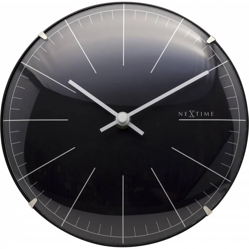 NeXtime Big Stripe Mini Dome Wall Clock, Black 3 NeXtime Big Stripe Mini Dome Wall Clock, Black