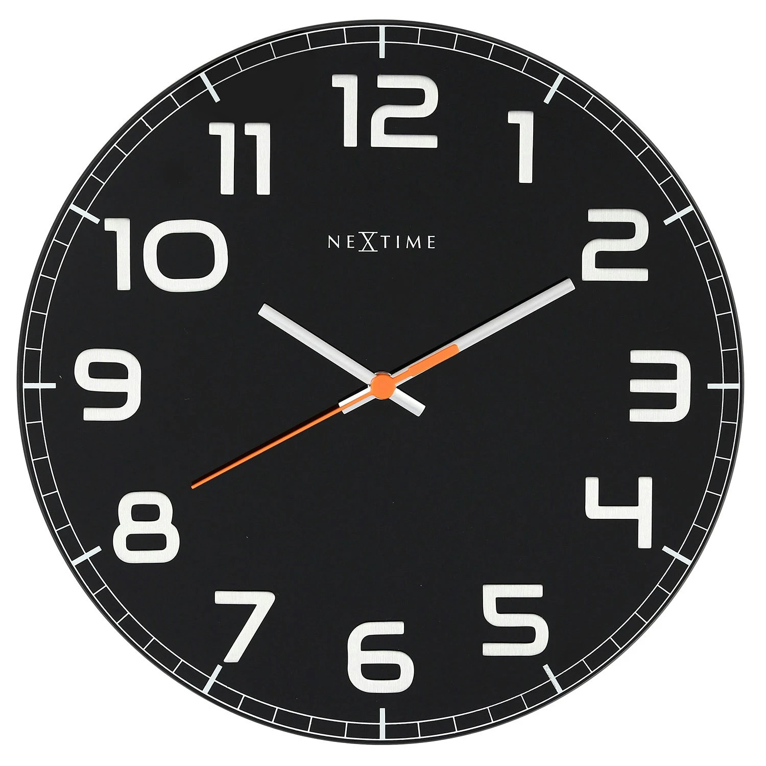 NeXtime Classy Round Wanduhr Ø30cm, Schwarz 3 NeXtime Classy Round Wanduhr Ø30cm, Schwarz