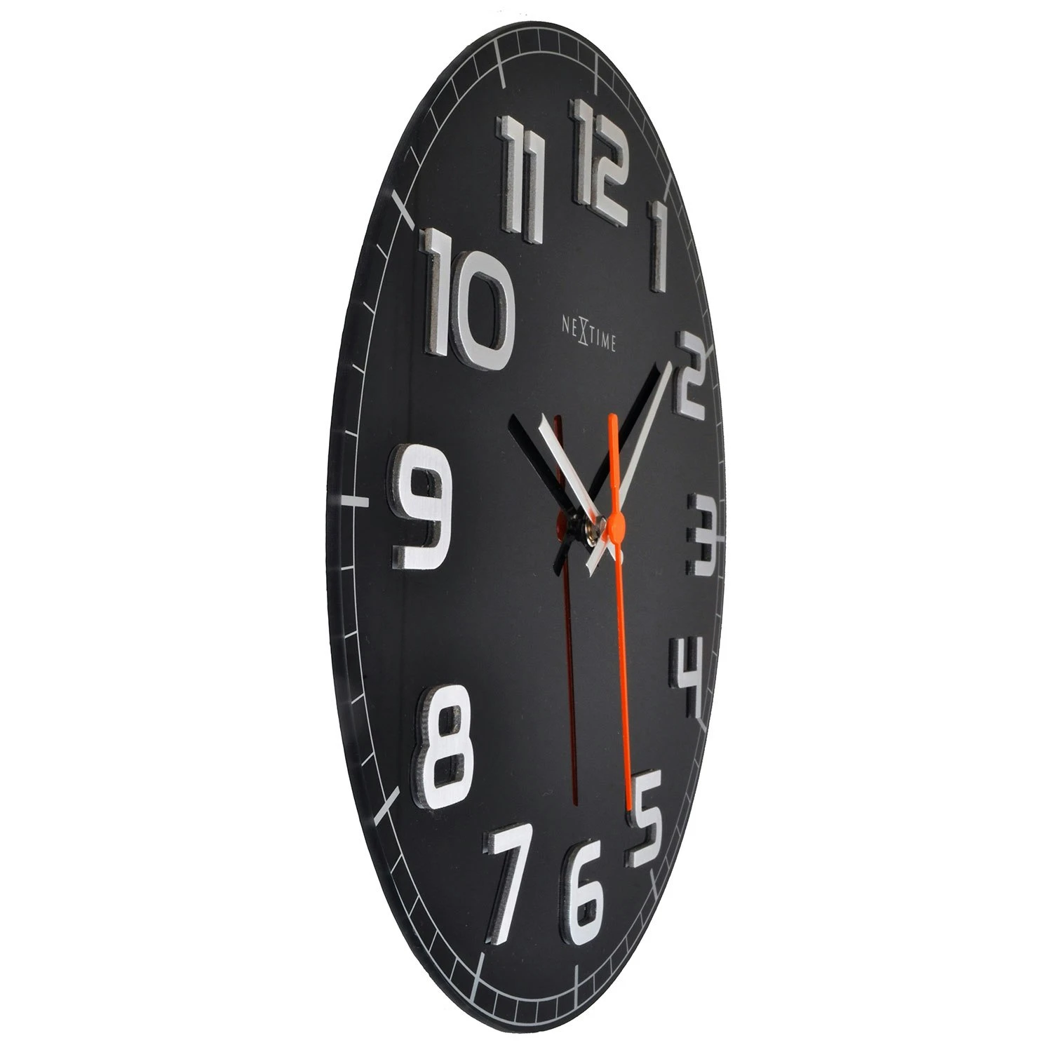 NeXtime Classy Round Wanduhr Ø30cm, Schwarz 4 NeXtime Classy Round Wanduhr Ø30cm, Schwarz – Bild 2