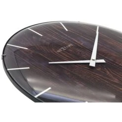 NeXtime Edge Wood Dome Wanduhr 35 Cm, Dunkelbraun -Heimdekoration Rabatt nextime edge wood dome 7