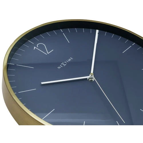 NeXtime Essential Gold Wanduhr 34 Cm, Blau 4 NeXtime Essential Gold Wanduhr 34 Cm, Blau – Bild 2