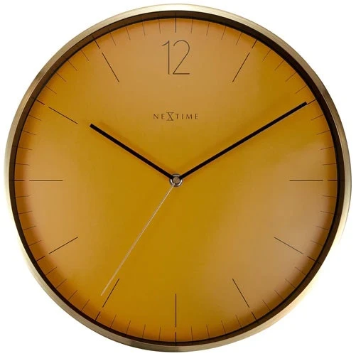 NeXtime Essential Gold Wanduhr 34 Cm, Gelb 3 NeXtime Essential Gold Wanduhr 34 Cm, Gelb