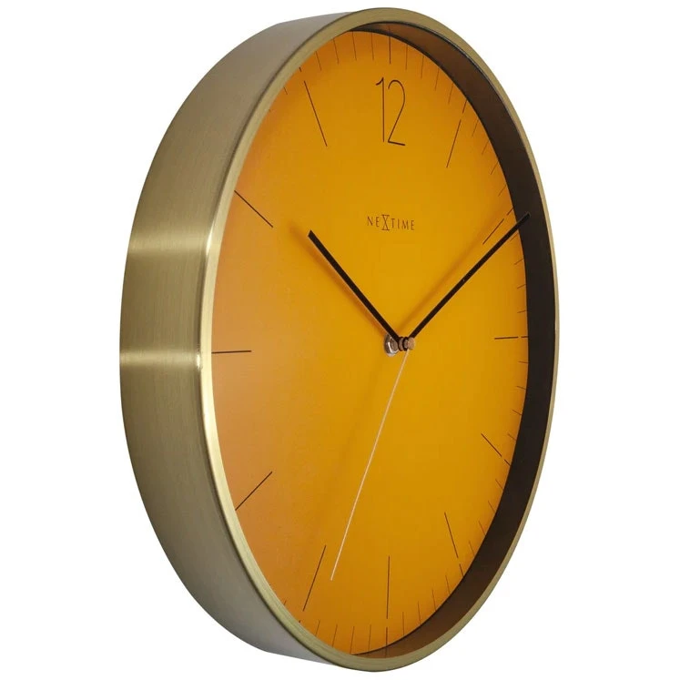 NeXtime Essential Gold Wanduhr 34 Cm, Gelb 5 NeXtime Essential Gold Wanduhr 34 Cm, Gelb – Bild 3