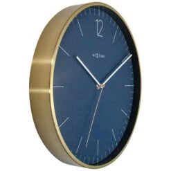 NeXtime Essential Gold Wanduhr 34 Cm, Blau 10 NeXtime Essential Gold Wanduhr 34 Cm, Blau -Heimdekoration Rabatt nextime essential gold 2