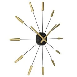 NeXtime Plug Inn Wanduhr Ø59cm, Gold -Heimdekoration Rabatt nextime plug inn wanduhr 59cm mix 8