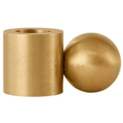 OYOY Palloa Kerzenhalter Messing Gebürstet, Niedrig