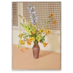 Blomst 06 Beige Poster, 30 X 40 Cm